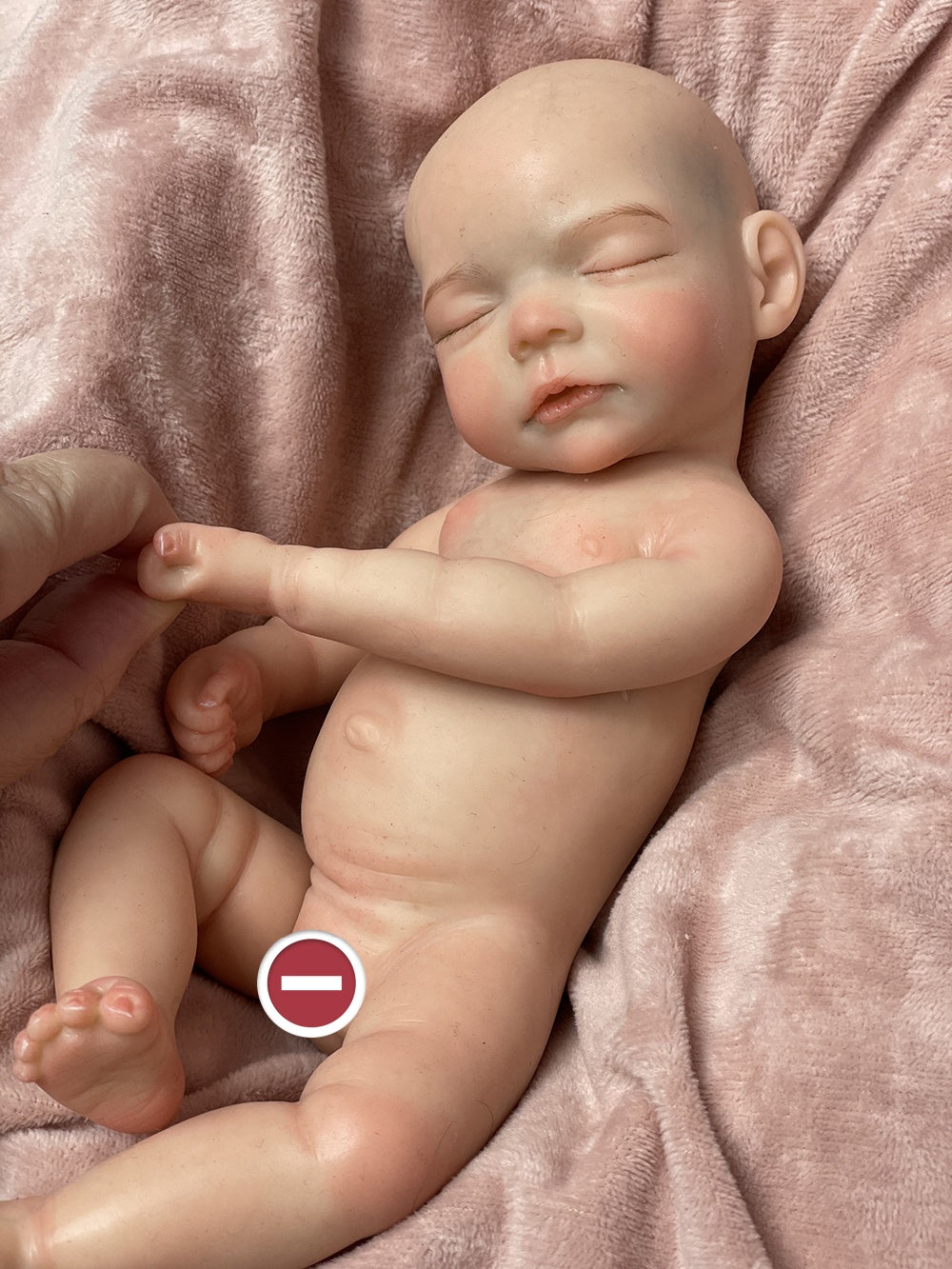 11 Inch Delicate Reborn Baby Sam Full Silicone With Soft Touch Feeling Handmade Realistic Skin Features