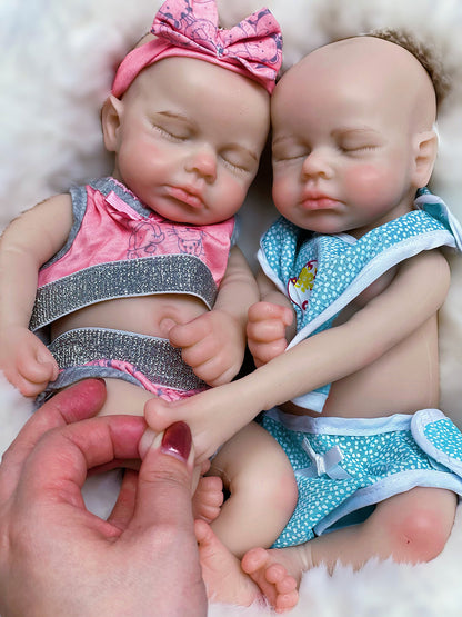 13 Inch Adorable LouLou Girl And Boy Full Silicone Baby Doll With Authentic Skin Texture