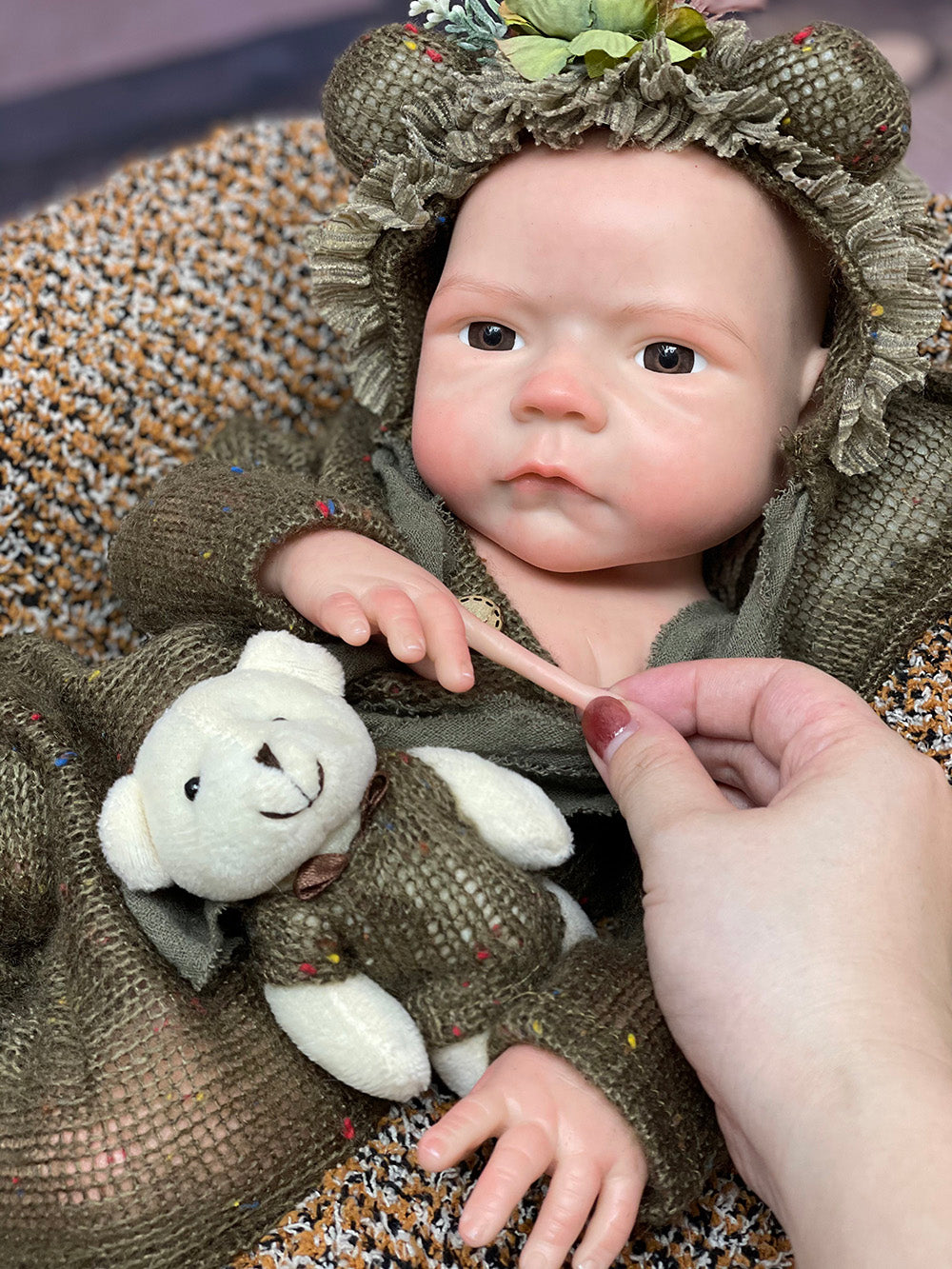 18 Inch Precious Reborn Doll Full Body Solid Silicone Bebe With Soft Touch Feeling And Realistic Skin For Collecting