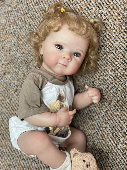 Lovely Reborn Baby Girl Bettie 18 Inch Full Body Vinyl Hand-painted Skin Features With Realistic Visible Veins