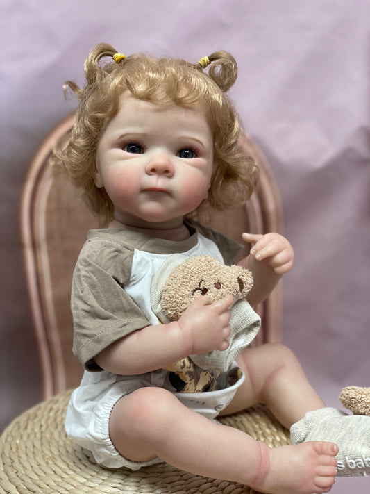 Lovely Reborn Baby Girl Bettie 18 Inch Full Body Vinyl Hand-painted Skin Features With Realistic Visible Veins