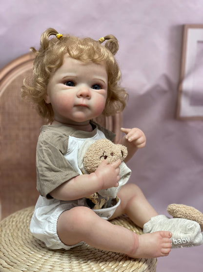 Lovely Reborn Baby Girl Bettie 18 Inch Full Body Vinyl Hand-painted Skin Features With Realistic Visible Veins