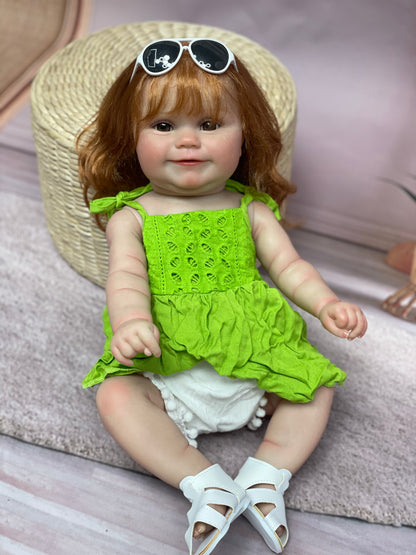 20 Inch Maddie Reborn Doll Waterproof Bebe With Visible Veins Lifelike Infant Toy For Playing