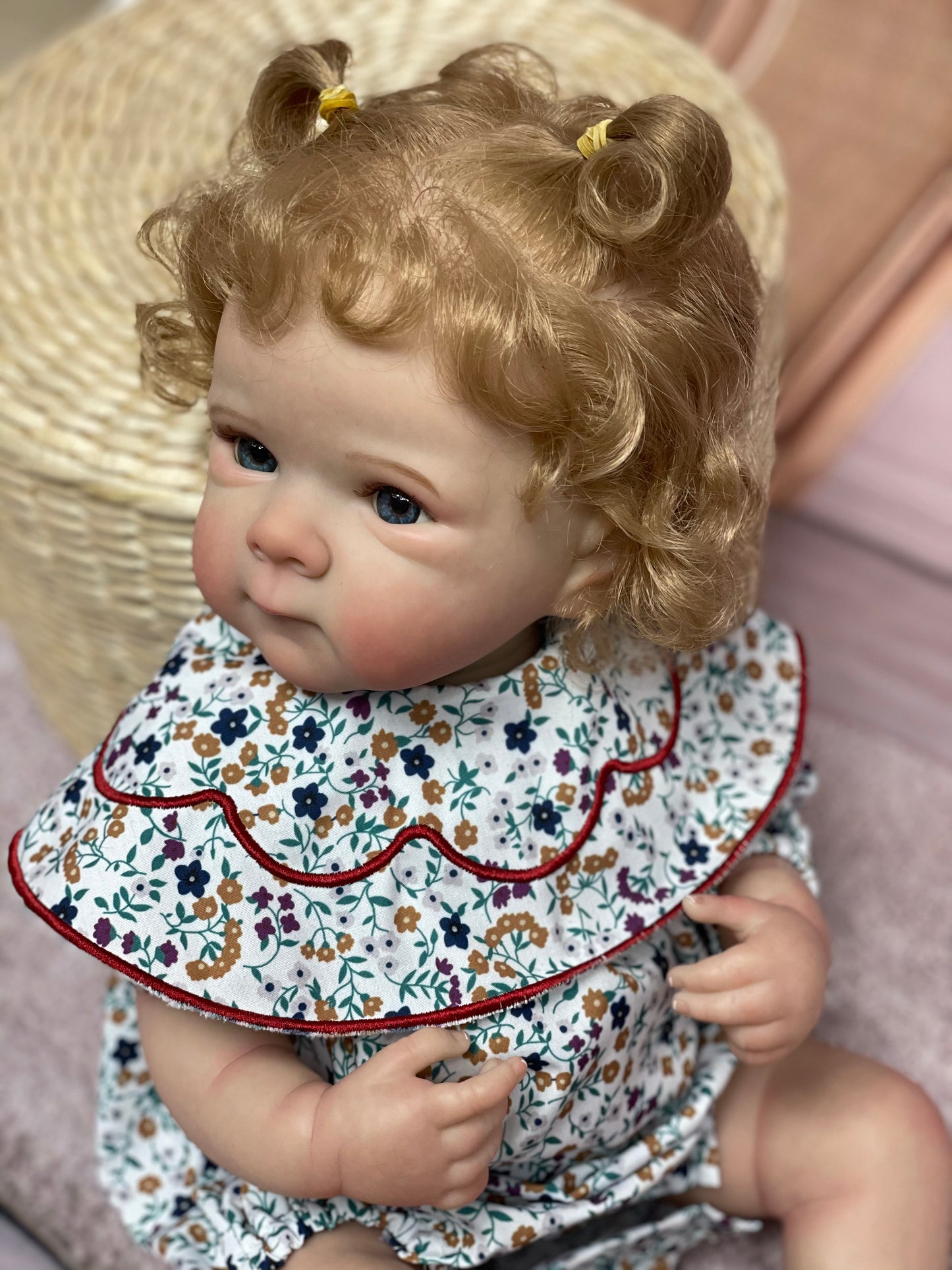 Cute Bettie Infant Doll 18 Inch Whole Body Vinyl Hand-drawn Details With Realistic 3D Skin