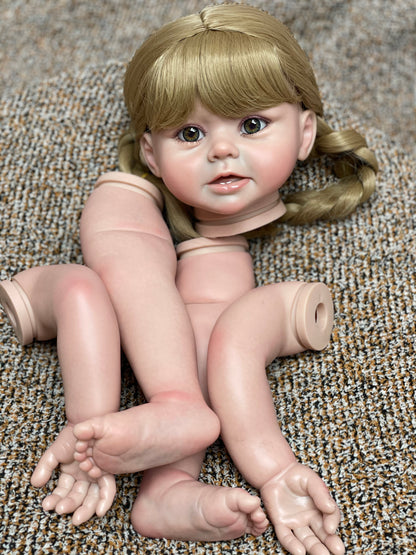 26 Inch Superior Quality Reborn Doll Kits Lifelike DIY Toy With Hand Painted 3D Skin For Playing