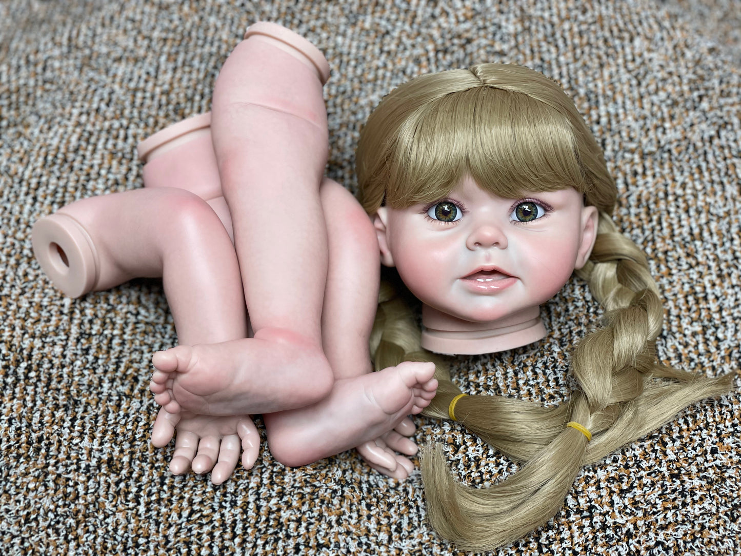 26 Inch Superior Quality Reborn Doll Kits Lifelike DIY Toy With Hand Painted 3D Skin For Playing