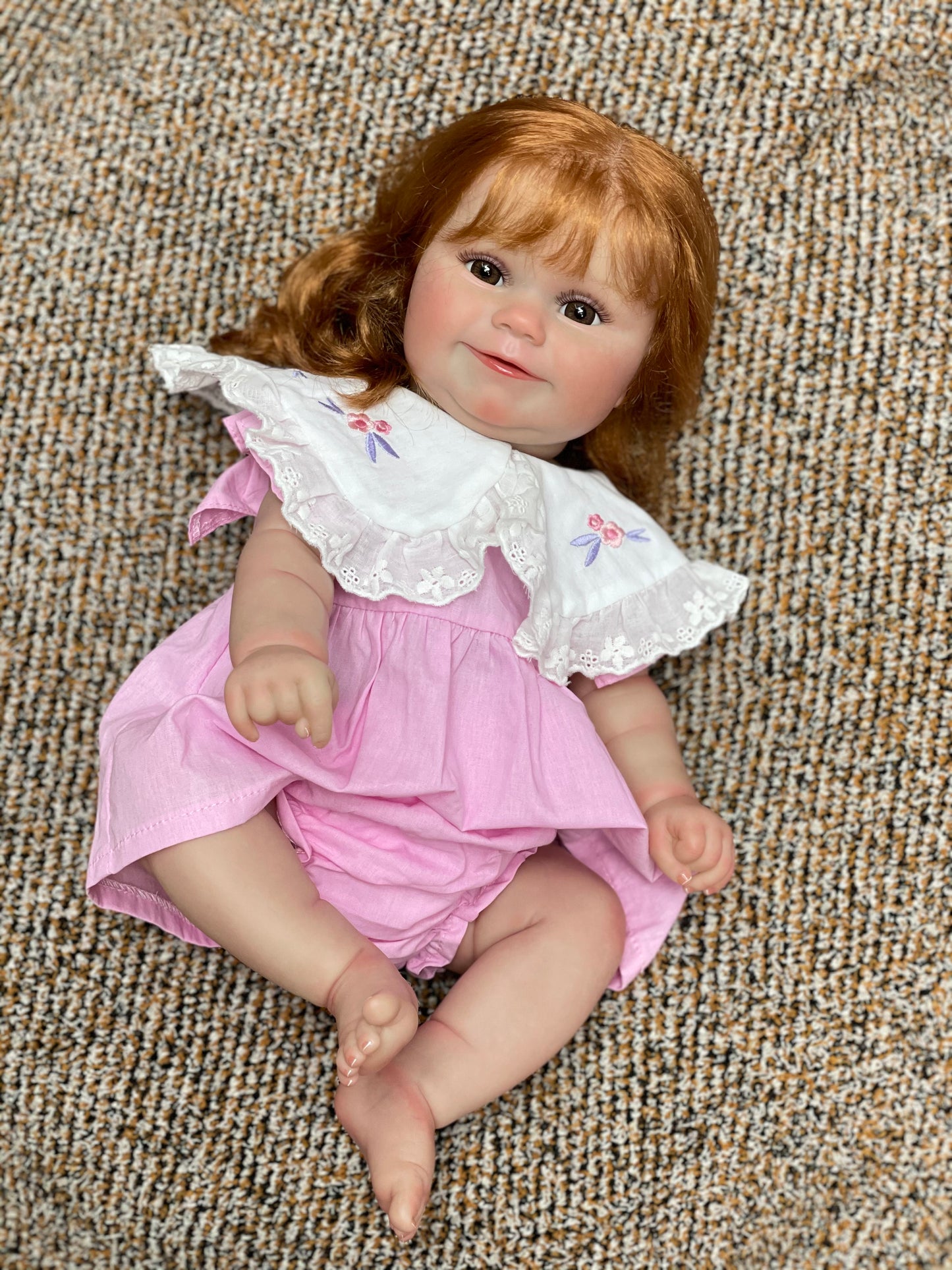 20 Inch Plump Sweet Princess Toddler Hand-detailed Painted Reborn Doll With Lifelike Skin Texture