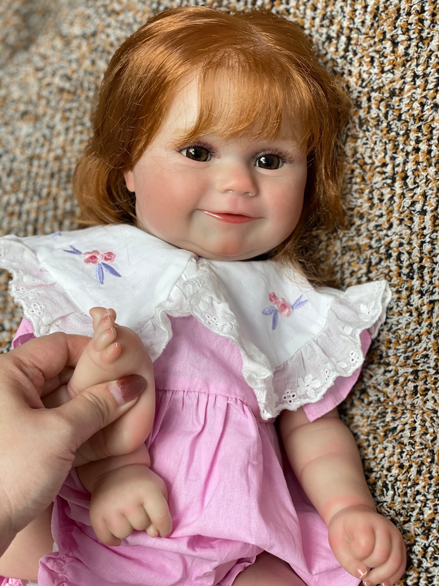 20 Inch Plump Sweet Princess Toddler Hand-detailed Painted Reborn Doll With Lifelike Skin Texture