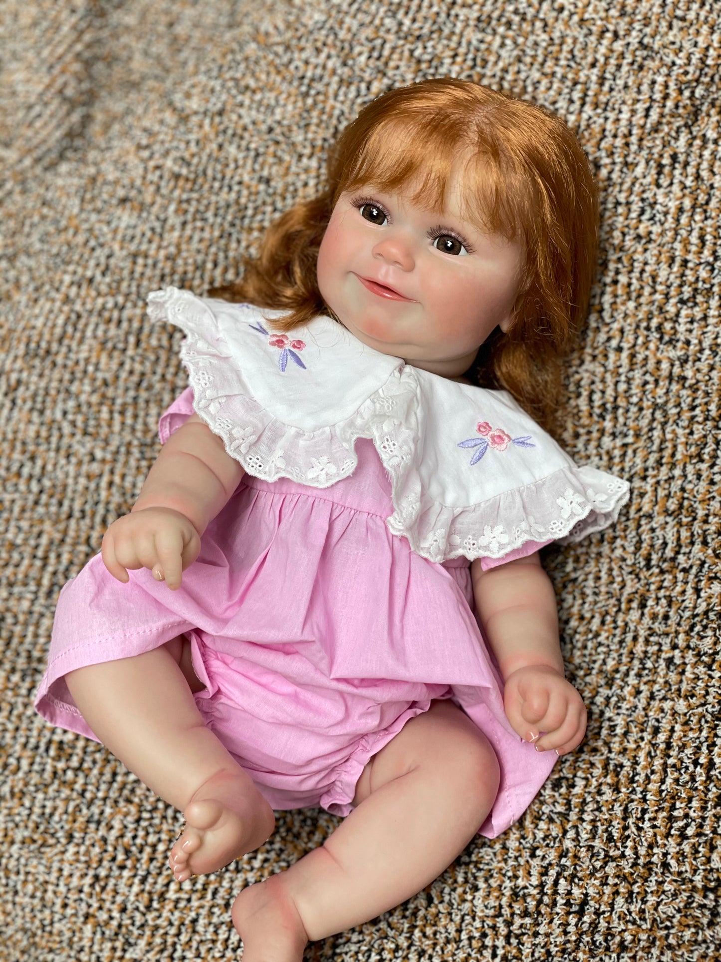 20 Inch Plump Sweet Princess Toddler Hand-detailed Painted Reborn Doll With Lifelike Skin Texture