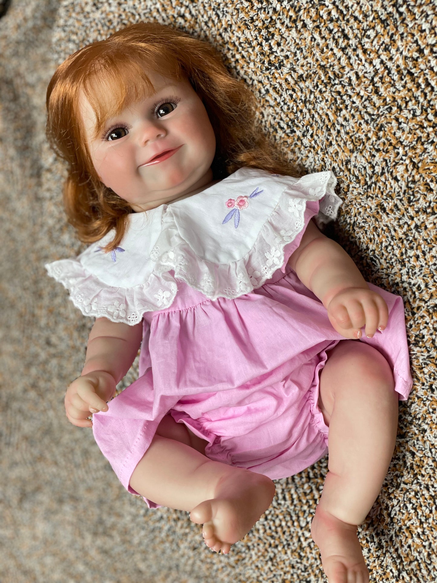 20 Inch Plump Sweet Princess Toddler Hand-detailed Painted Reborn Doll With Lifelike Skin Texture