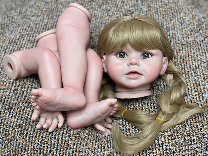 26 Inch Superior Quality Reborn Doll Kits Lifelike DIY Toy With Hand Painted 3D Skin For Playing