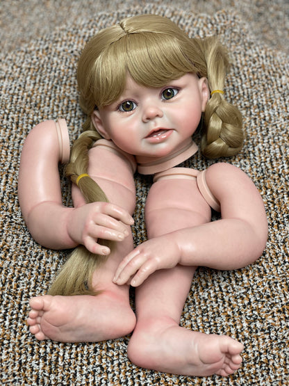 26 Inch Superior Quality Reborn Doll Kits Lifelike DIY Toy With Hand Painted 3D Skin For Playing