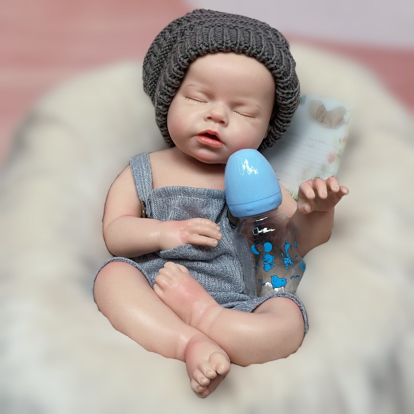 20 Inch Asleep Reborn Baby With the Ability Of Drinking Water Full Body Silicone Realistic Toy