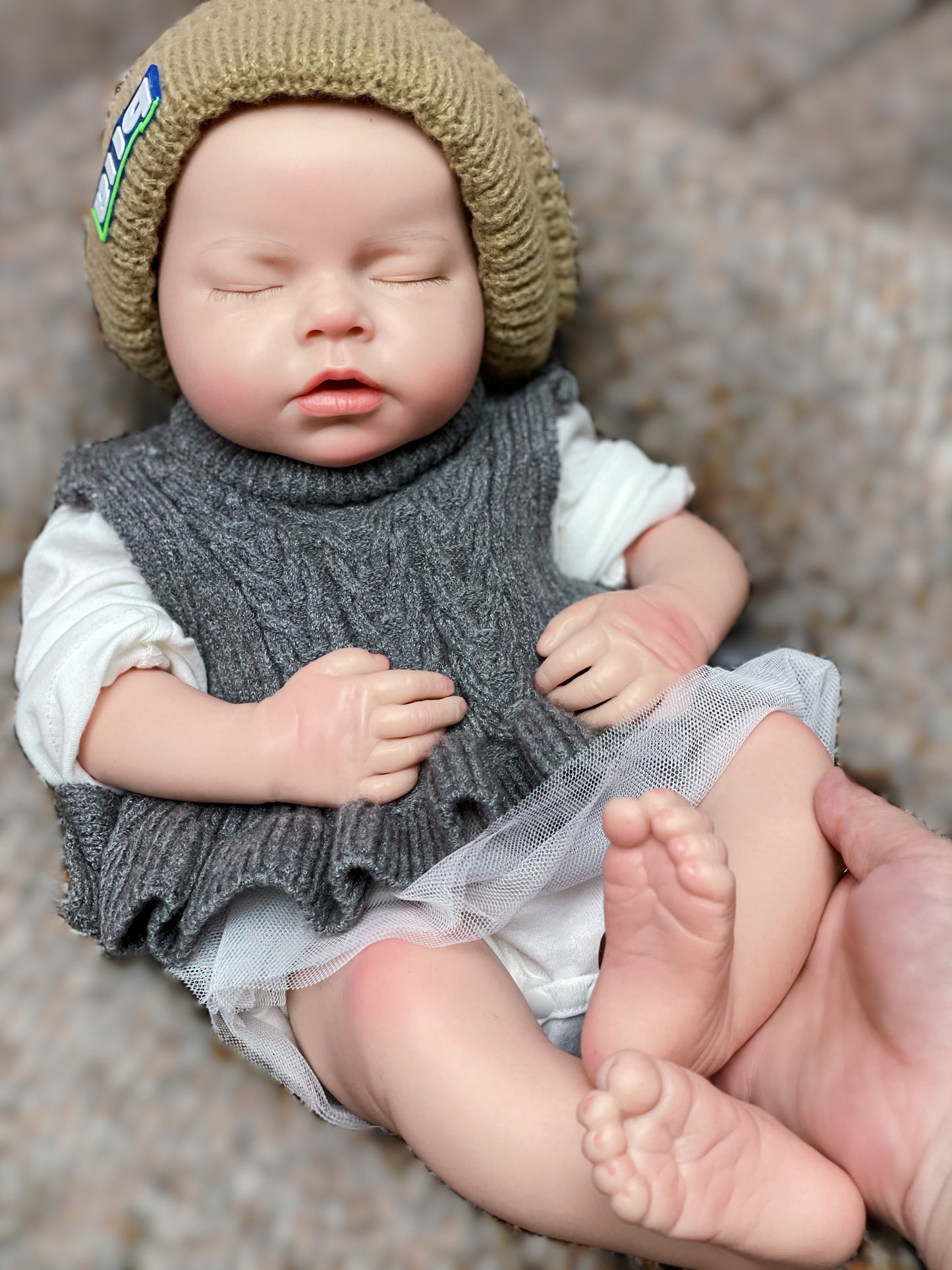 20 Inch Asleep Reborn Baby With the Ability Of Drinking Water Full Body Silicone Realistic Toy