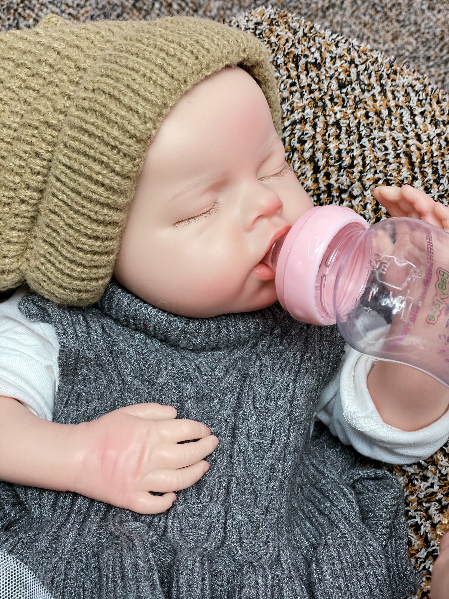 20 Inch Asleep Reborn Baby With the Ability Of Drinking Water Full Body Silicone Realistic Toy