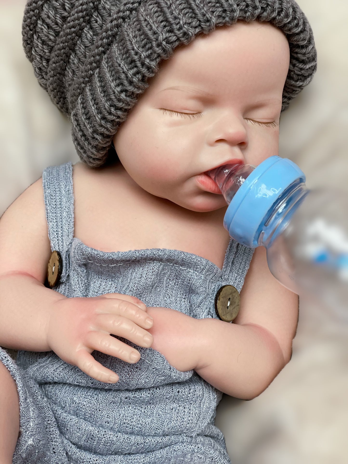 20 Inch Asleep Reborn Baby With the Ability Of Drinking Water Full Body Silicone Realistic Toy