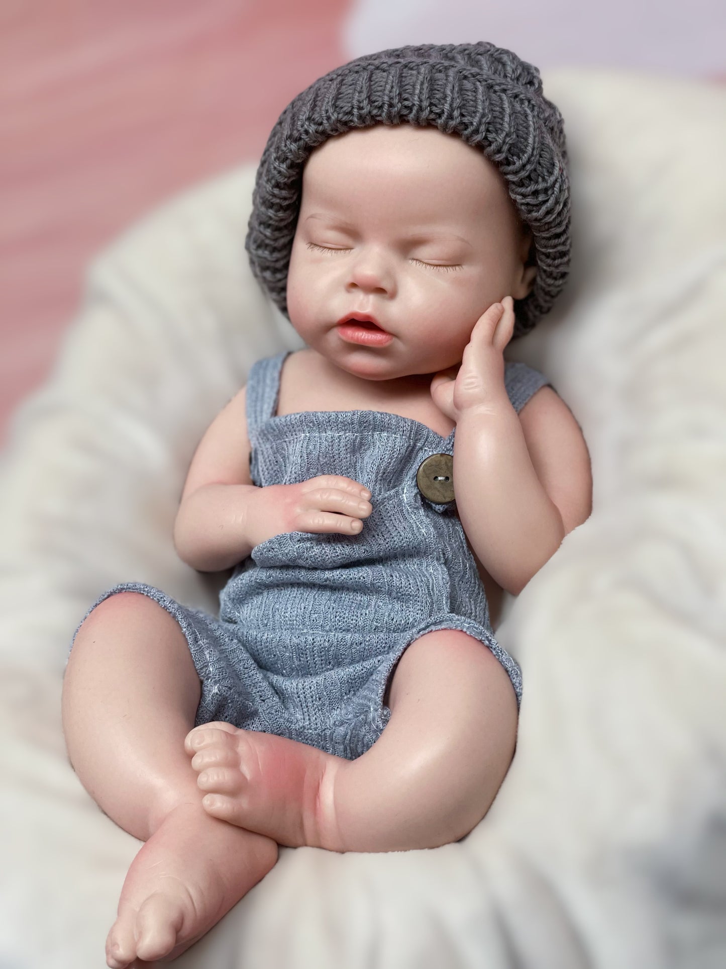 20 Inch Asleep Reborn Baby With the Ability Of Drinking Water Full Body Silicone Realistic Toy