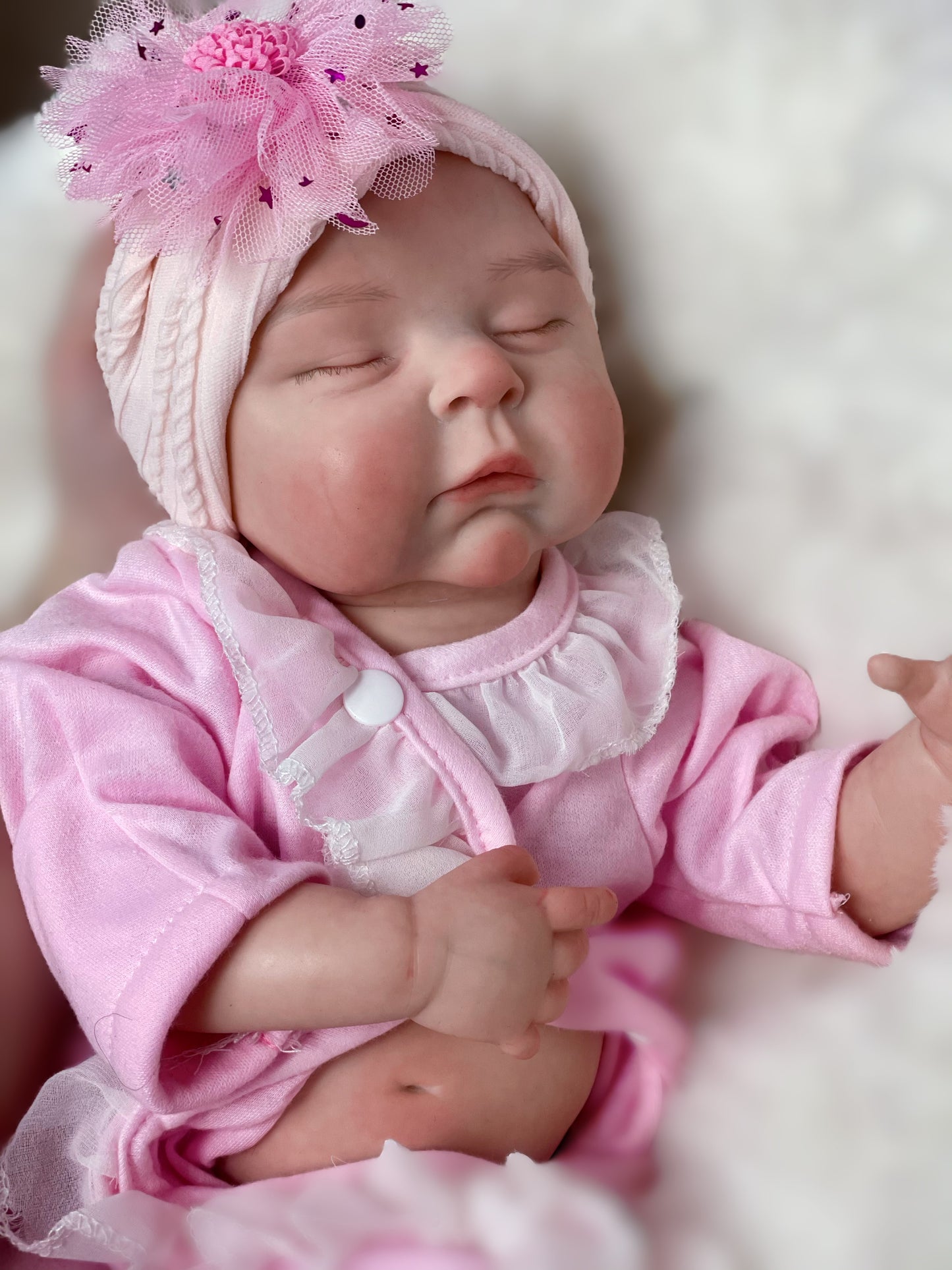 18 Inch Lovely Reborn Girl Peaches Full Silicone Hand-crafted Doll With Detailed Skin Features For Playing