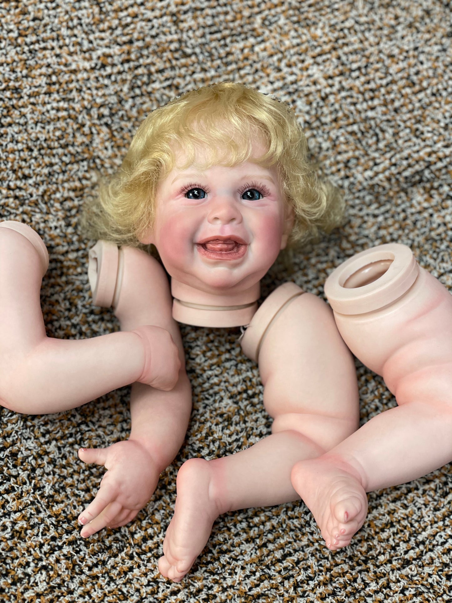 Reborn Baby Doll DIY Kits 18-20 Inch Adorable Unfinished Bonecas Parts By Skilled Artist With Fine Design