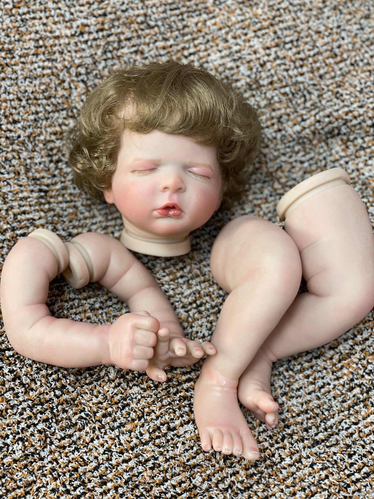 18-20 Inch Sleeping Reborn Toddler Hand-detailed Painted Unfinished Kits For Playing And Accompanying