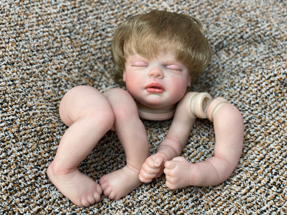 Sleeping Reborn Toddler With Hand Rooted High Quality Hair 18-20 Inch Lifelike Infant Toy Kits