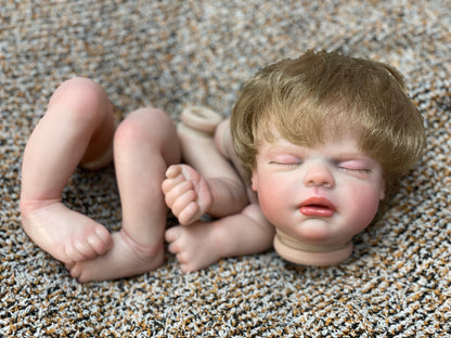 Sleeping Reborn Toddler With Hand Rooted High Quality Hair 18-20 Inch Lifelike Infant Toy Kits