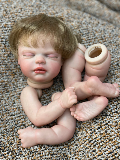 Sleeping Reborn Toddler With Hand Rooted High Quality Hair 18-20 Inch Lifelike Infant Toy Kits