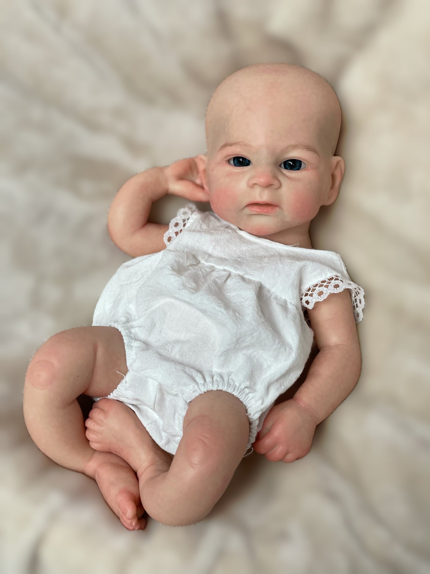 13 Inch Sweet Baby Painted/Unpainted Elijah And Vivienne Full Silicone Hand-crafted Reborn Doll With 3D Skin