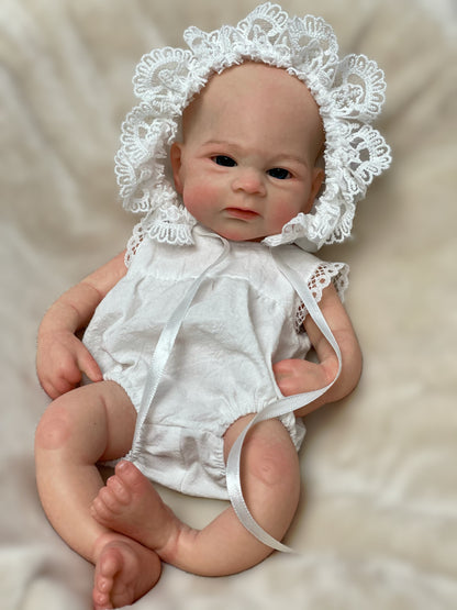 13 Inch Sweet Baby Painted/Unpainted Elijah And Vivienne Full Silicone Hand-crafted Reborn Doll With 3D Skin