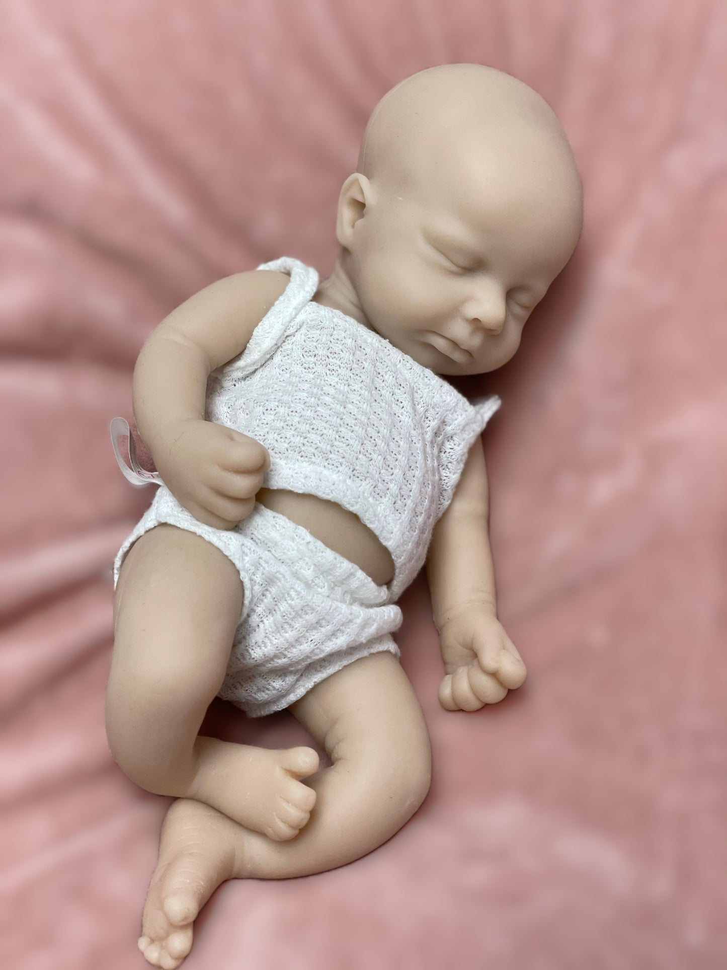 Unpainted Adorable Reborn Bebe Doll 13 Inch Full Silicone LouLou With Soft Touch Feeling Handmade Realistic Skin Texture