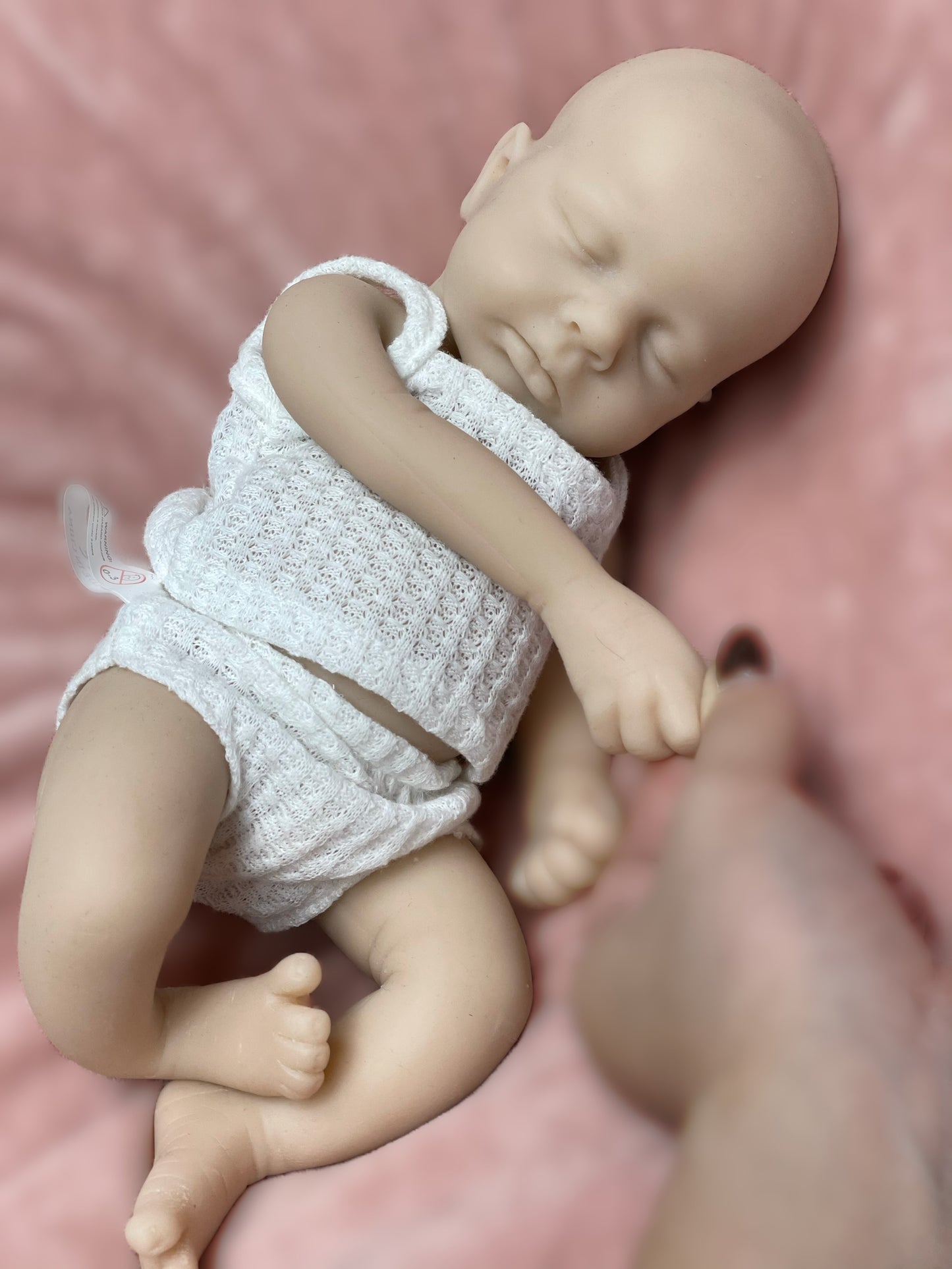 Unpainted Adorable Reborn Bebe Doll 13 Inch Full Silicone LouLou With Soft Touch Feeling Handmade Realistic Skin Texture