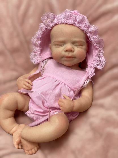 13 Inch Sleeping Baby Pascale Whole Body Solid Silicone Hand-painted Lifelike Skin With Realistic Body Details