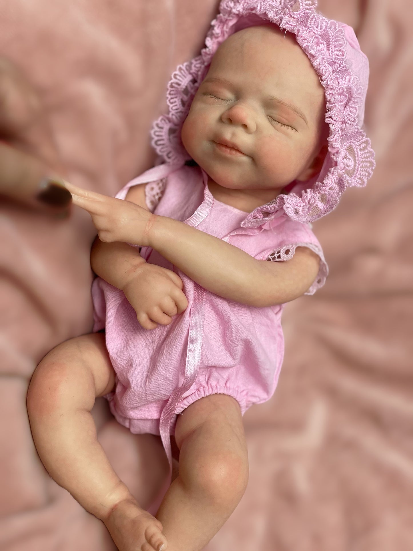 13 Inch Sleeping Baby Pascale Whole Body Solid Silicone Hand-painted Lifelike Skin With Realistic Body Details