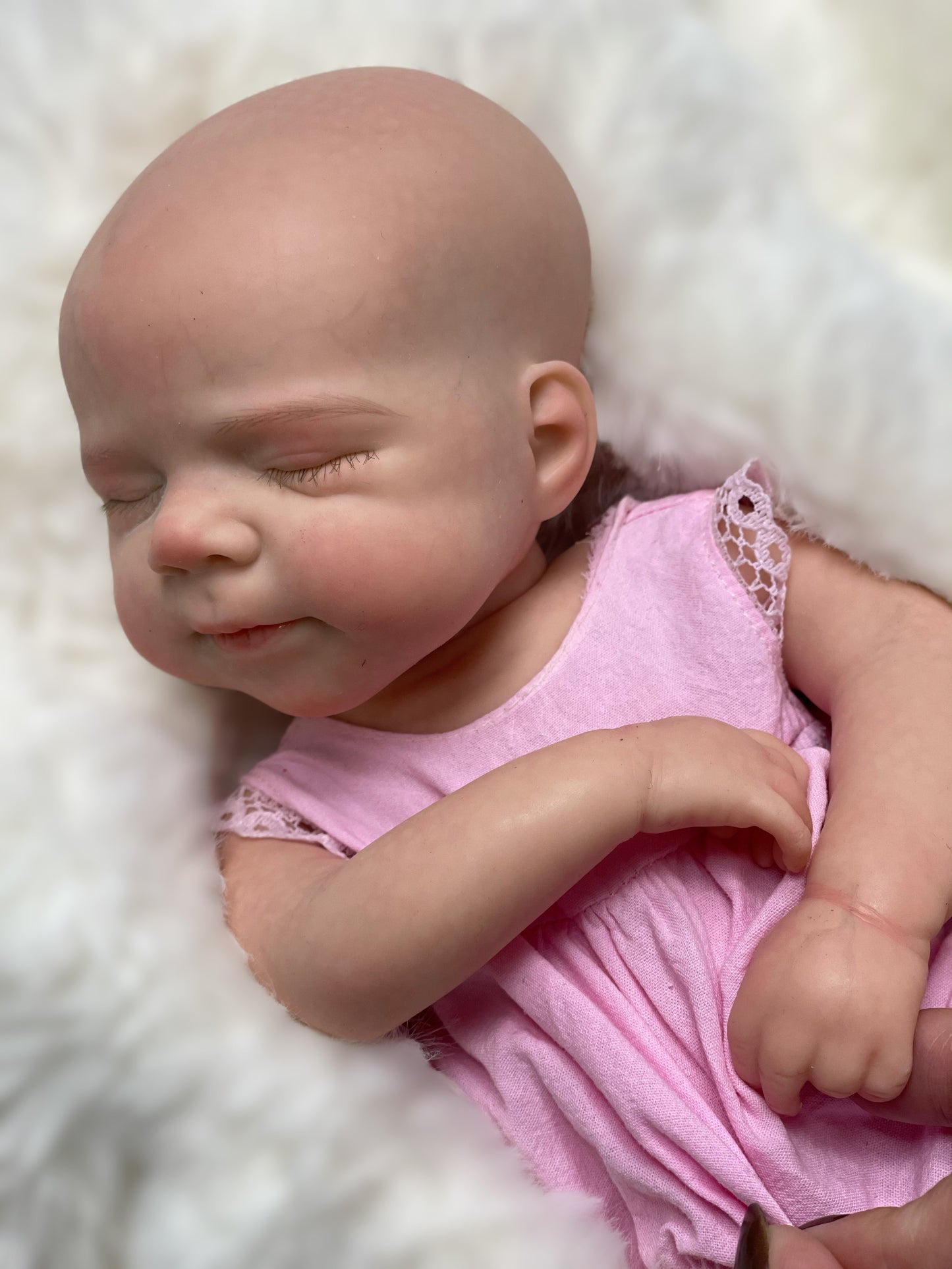 13 Inch Sleeping Baby Pascale Whole Body Solid Silicone Hand-painted Lifelike Skin With Realistic Body Details