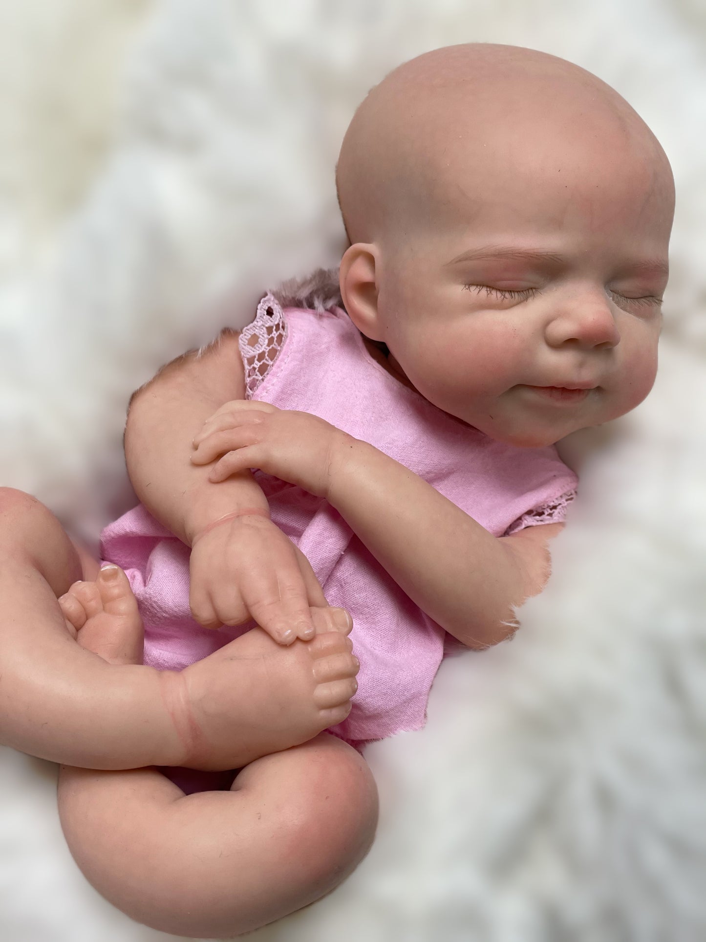 13 Inch Sleeping Baby Pascale Whole Body Solid Silicone Hand-painted Lifelike Skin With Realistic Body Details