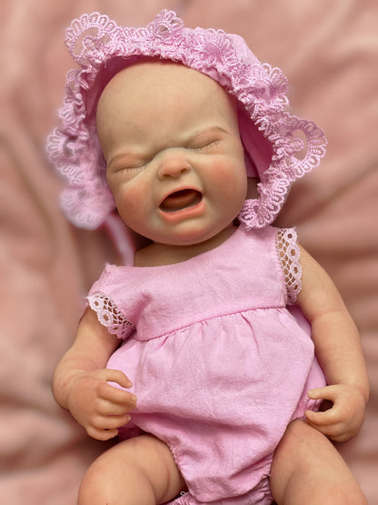 13 Inch Darling Reborn Baby Doll Maria Full Solid Silicone Waterproof Lifelike Hand-detailed Bebe With Tender Touch Feeling