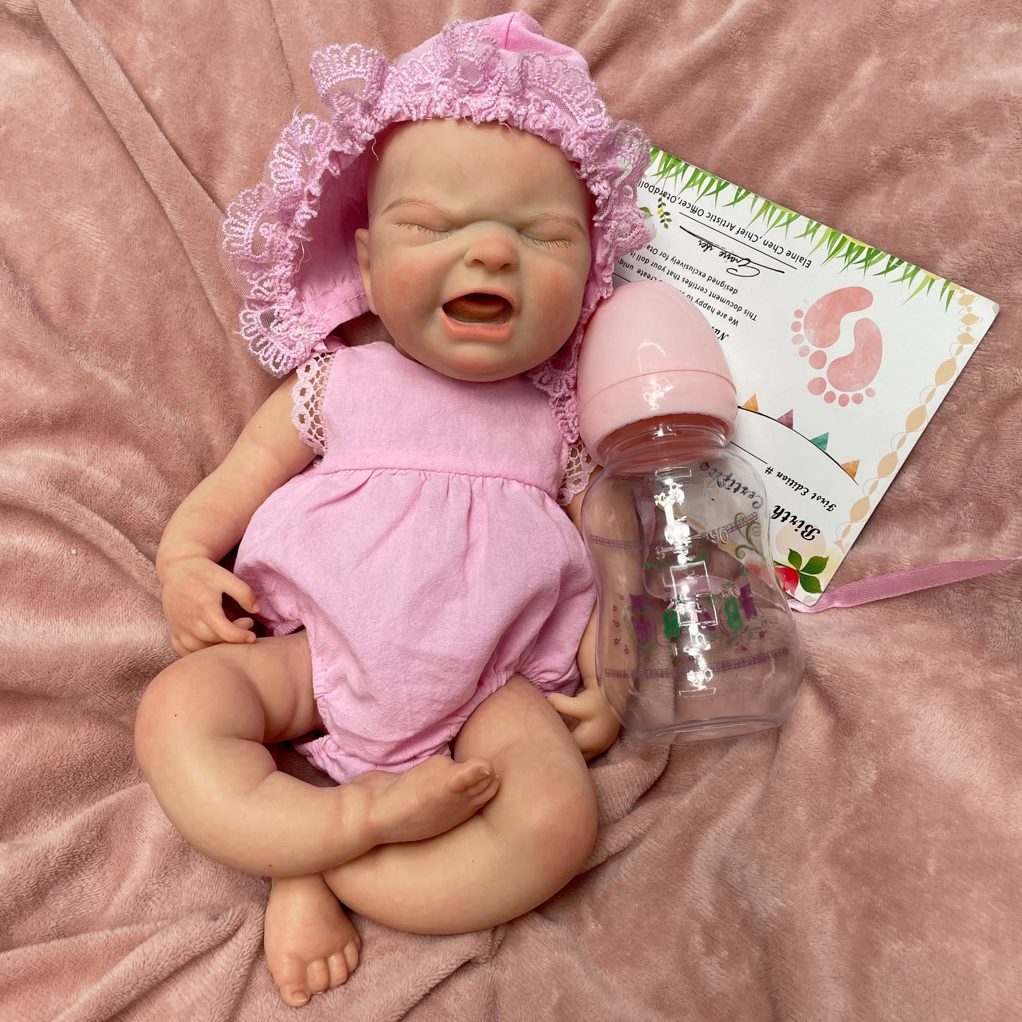 13 Inch Darling Reborn Baby Doll Maria Full Solid Silicone Waterproof Lifelike Hand-detailed Bebe With Tender Touch Feeling