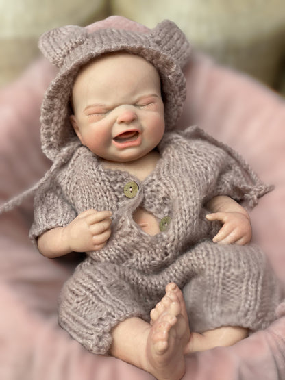 18 Inch Lovely Reborn Baby Dolls Full Body Silicone With Soft Touch Feeling Hand-painted Facial Details For Collecting And Playing