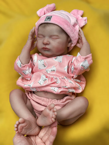 18 Inch Adorable Bebe Girl Whole Body Vinyl Handmade Realistic Skin Texture Reborn Doll For  Collecting