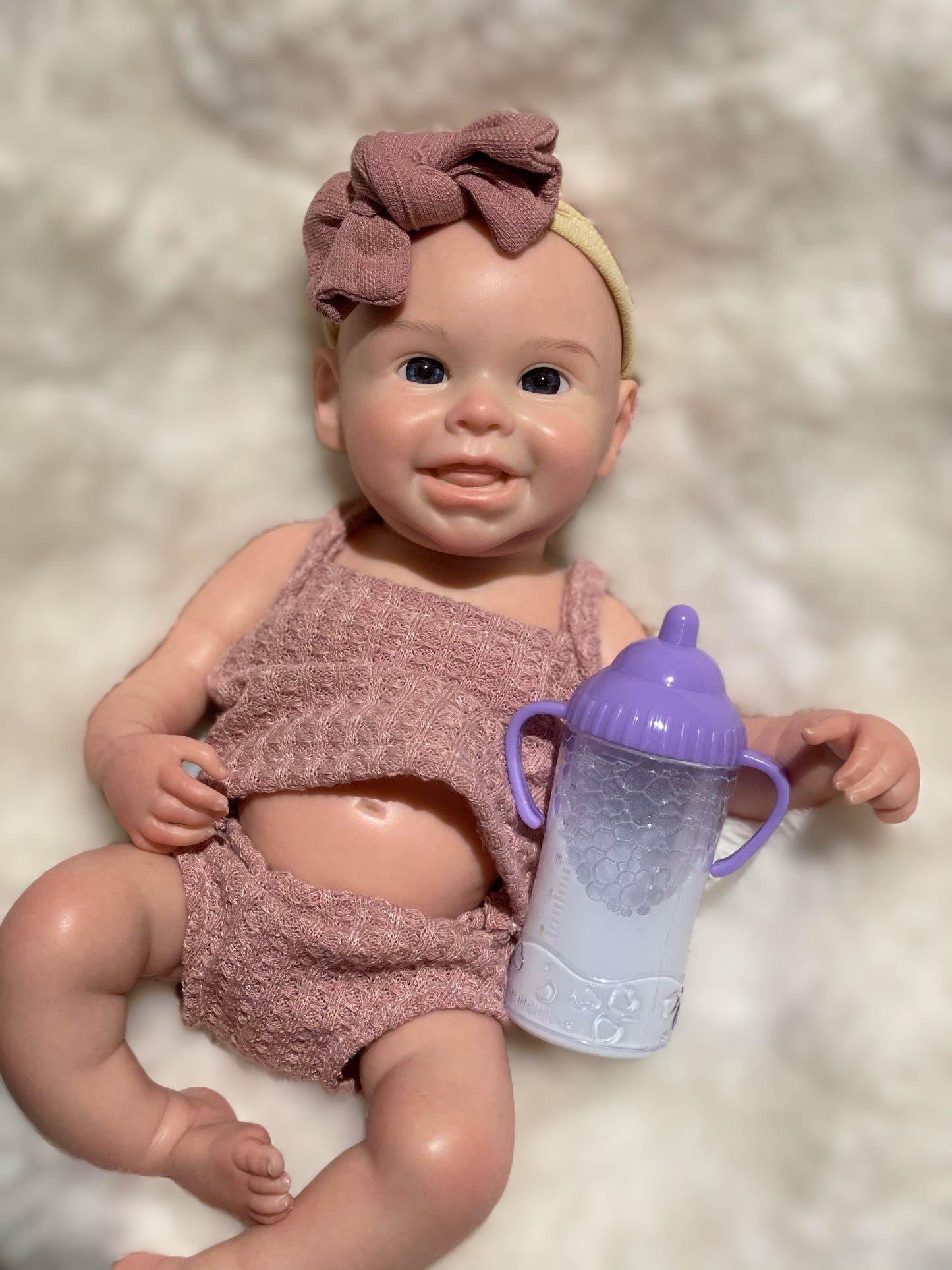 13 Inch Little Darling Bebe Doll Full Silicone Reborn Baby Hand-crafted Texture With 3D Skin For Accompanying