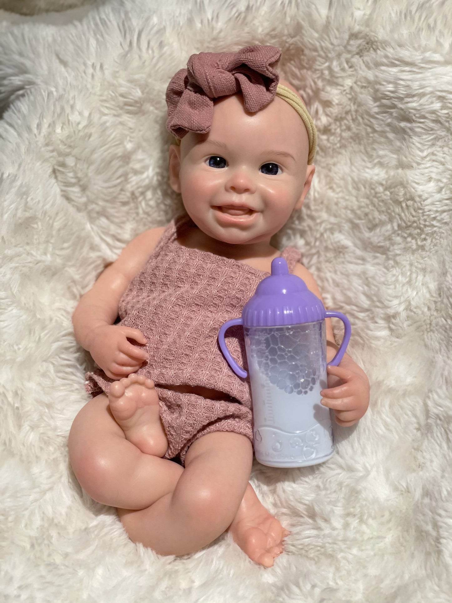 13 Inch Little Darling Bebe Doll Full Silicone Reborn Baby Hand-crafted Texture With 3D Skin For Accompanying