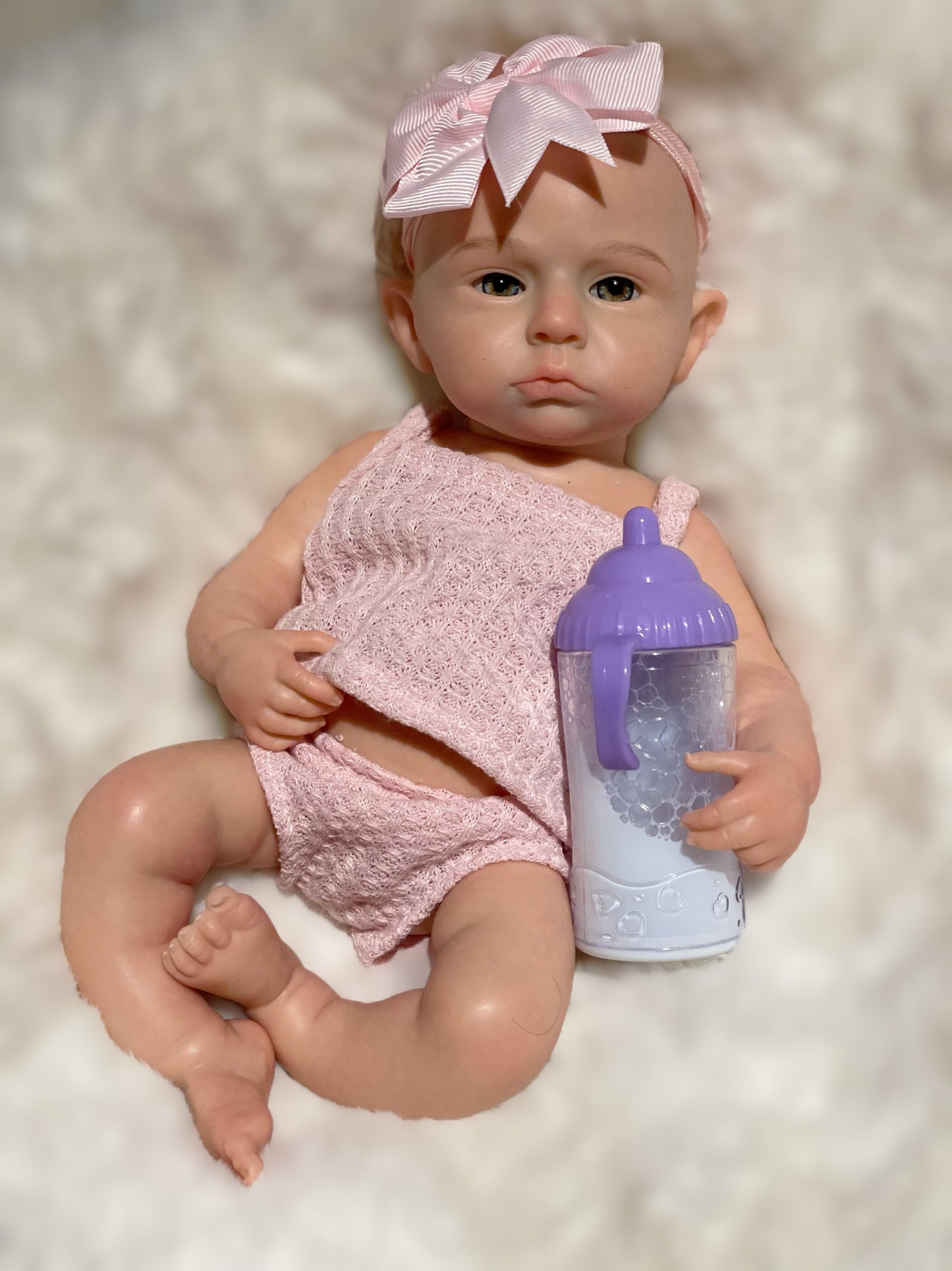 13 Inch Little Darling Bebe Doll Full Silicone Reborn Baby Hand-crafted Texture With 3D Skin For Accompanying