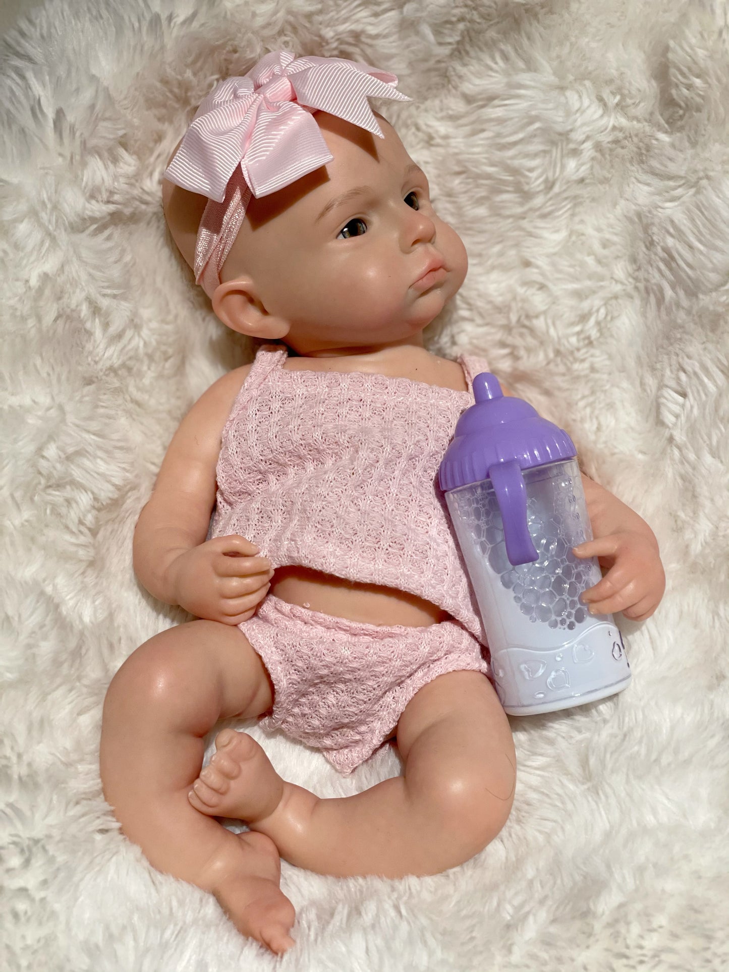 13 Inch Little Darling Bebe Doll Full Silicone Reborn Baby Hand-crafted Texture With 3D Skin For Accompanying