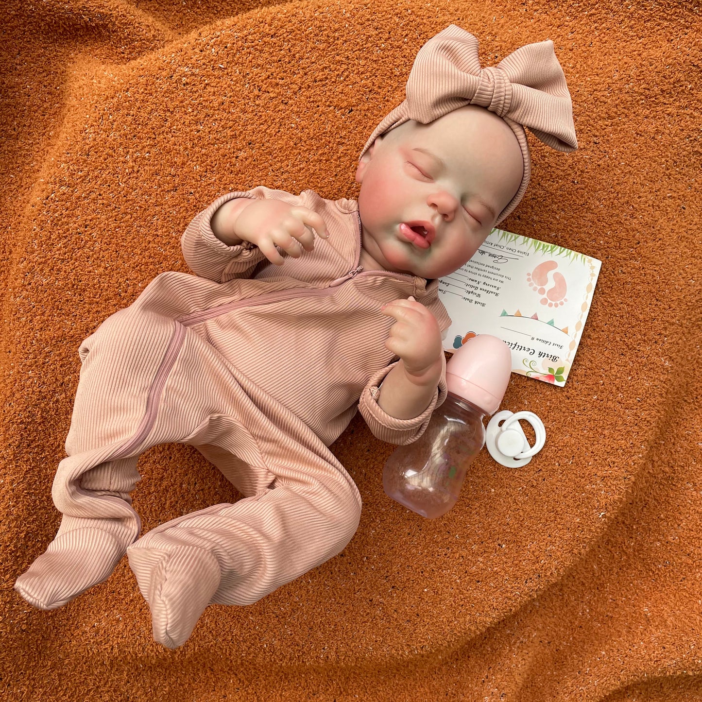 18 Inch Sleeping Baby Doll Hand-painted Skin Texture With Authentic Appearance Reborn Toddler