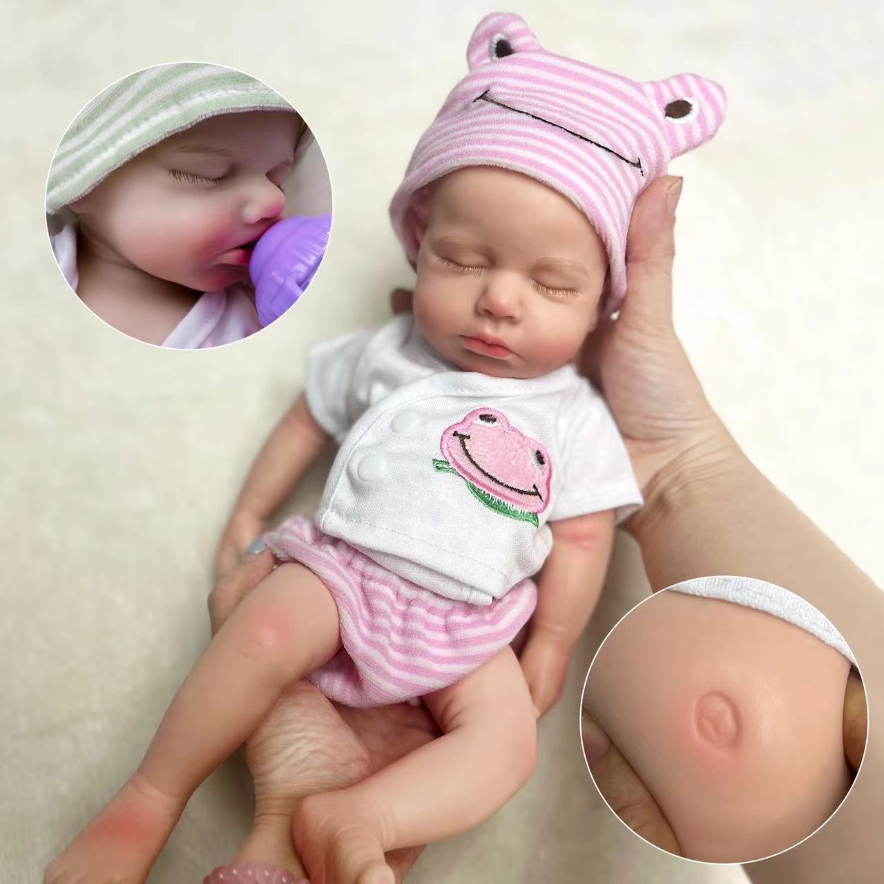 13 Inch/33 CM Soft Solid Silicone LouLou Bebe Reborn Girl and Boy Lifelike Reborn Dolls Muñecas Reborn Newborn Baby Toy Corpo De Silicone