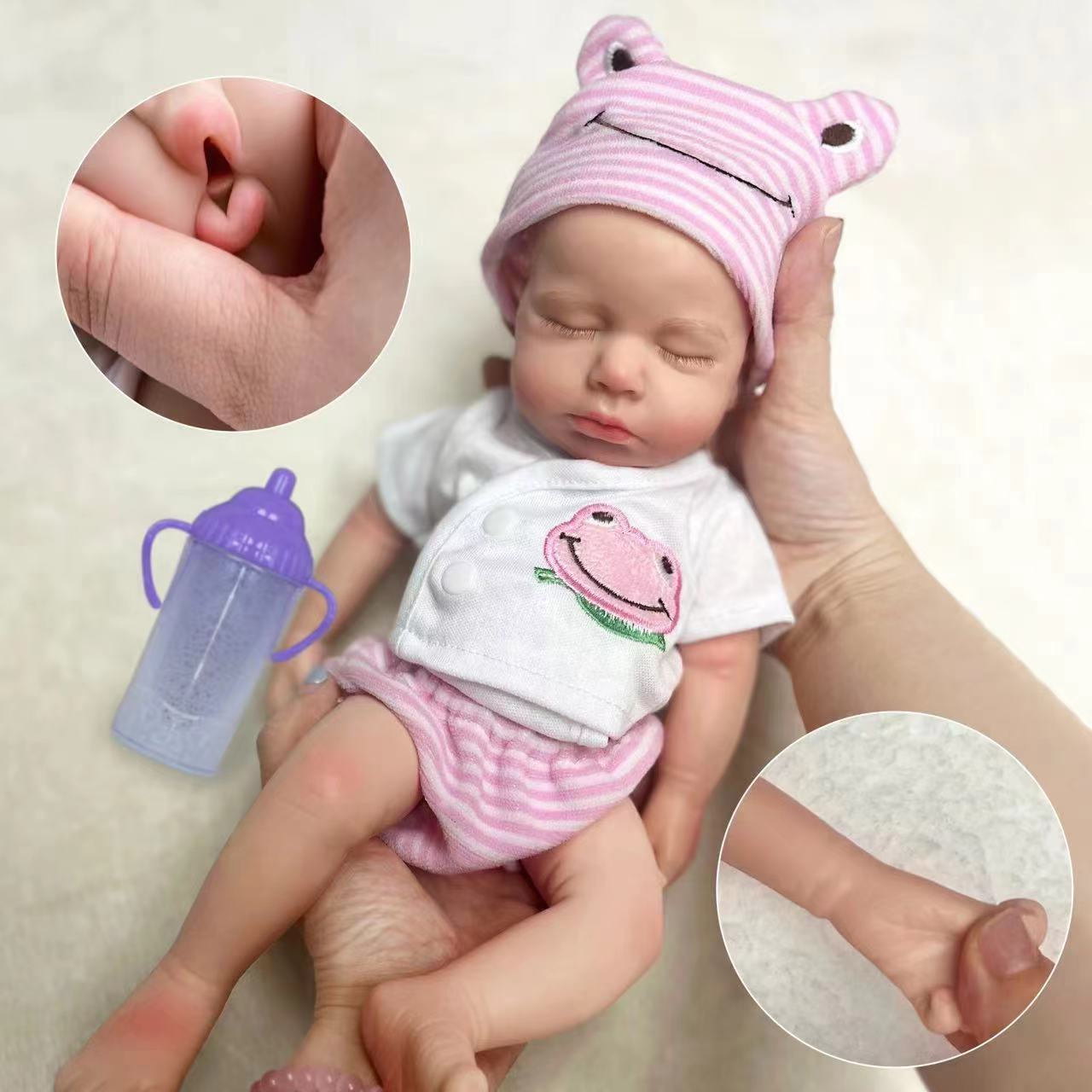 13 Inch/33 CM Soft Solid Silicone LouLou Bebe Reborn Girl and Boy Lifelike Reborn Dolls Muñecas Reborn Newborn Baby Toy Corpo De Silicone