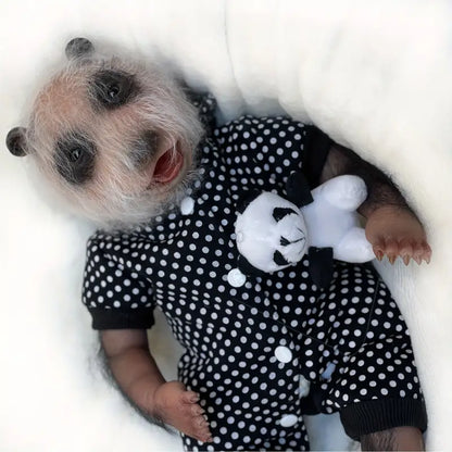 52cm/20.47inch Reborn Panda Doll Baby With Panda Toy Handmade Lifelike Newborn Baby Toy For Children's And Family's Gifts