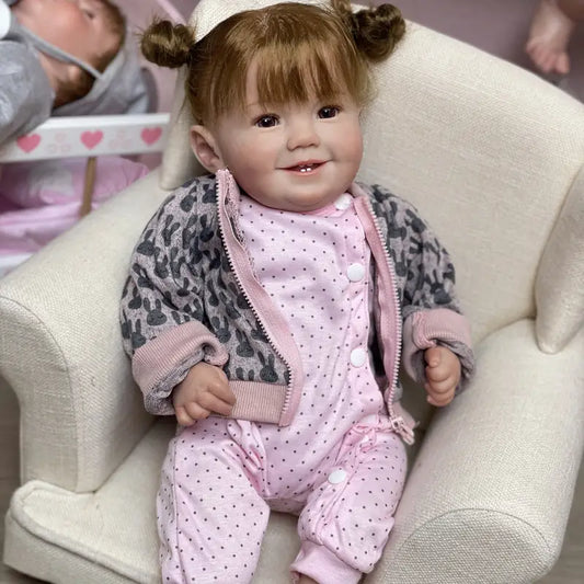 20inch Emilia Reborn Handmade Lifelike Real Art Reborn doll With Visible Veins And Rooted Hair For Family's Gift