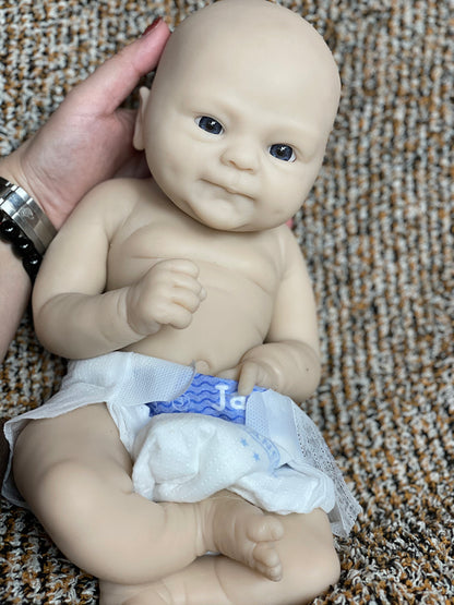 16 Inch Unpainted Full Silicone Baby Handmade Realistic Skin Texture Doll