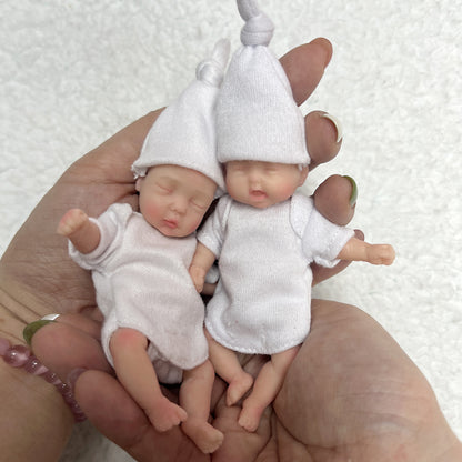 10cm Mini Palm Soft Full Solid Silicone Bebe Reborn Girl Handmade Realistic Reborn Dolls Lifelike - Reborn With Love Baby Dolls Store